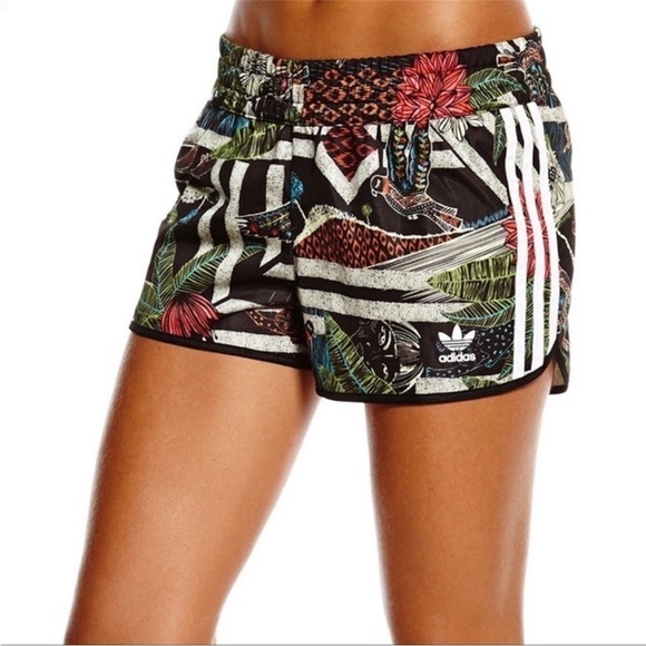 Adidas Farm Xilo Floresta print shorts Jungle animal 3 stripes Sz-M. N7 - Picture 1 of 15